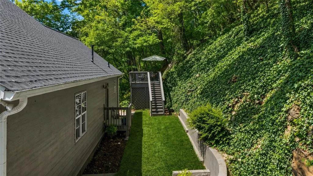 backyard with enhanced lanscaping