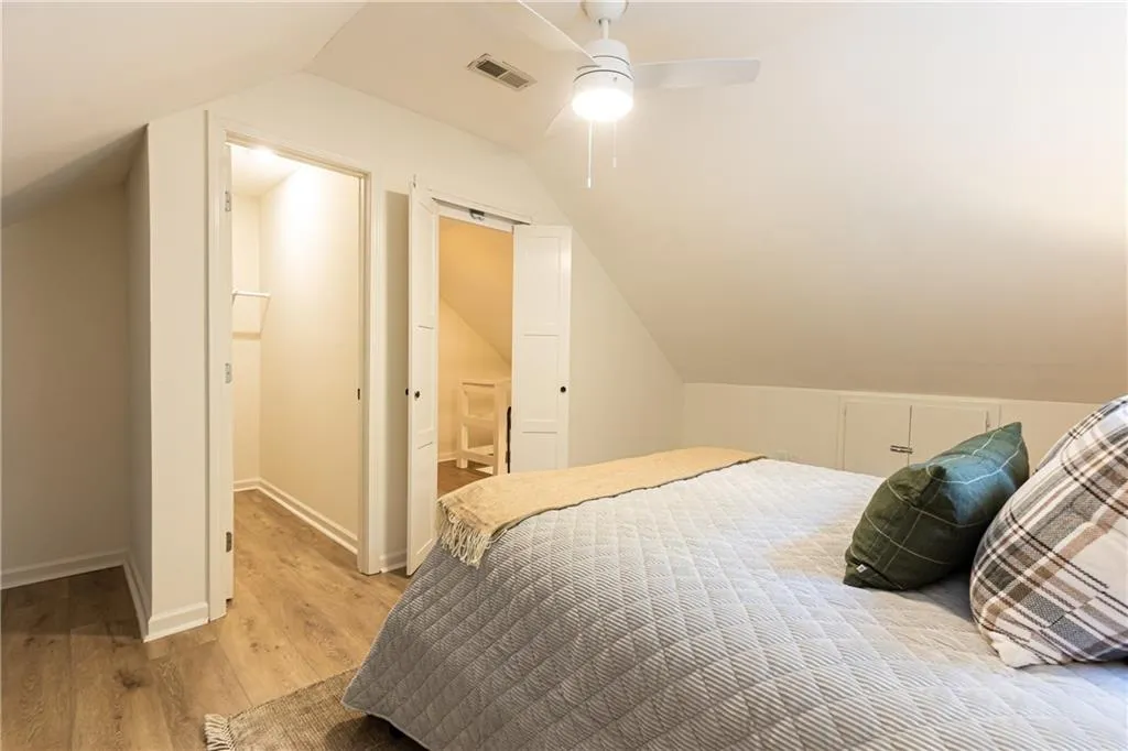 Bedroom has walk-in closet