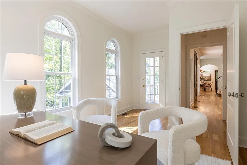 This room has exterior access and door opens to front porch