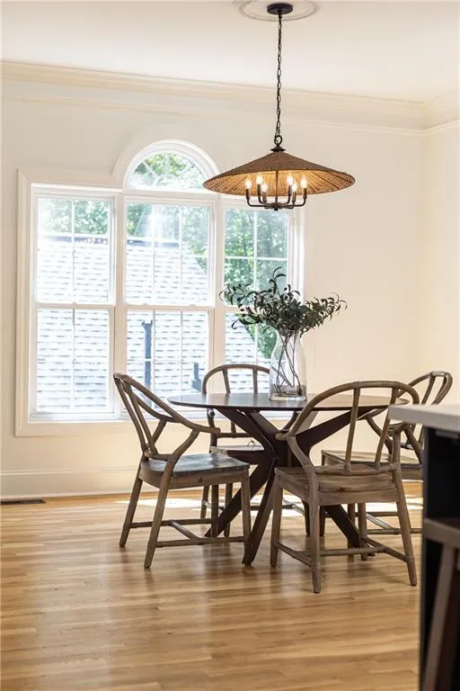 Large window set in the area creates lots of light