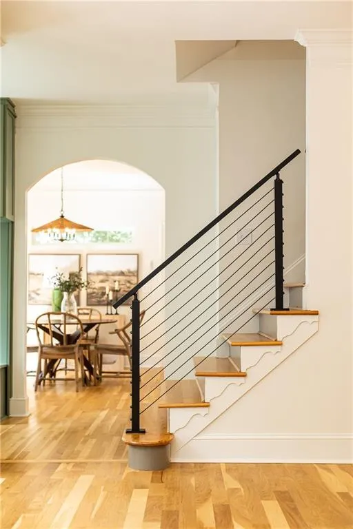 Stairs leading to upper level