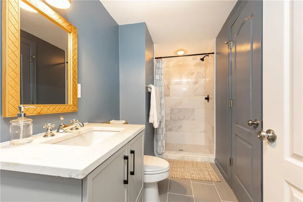 complete with Marble shower