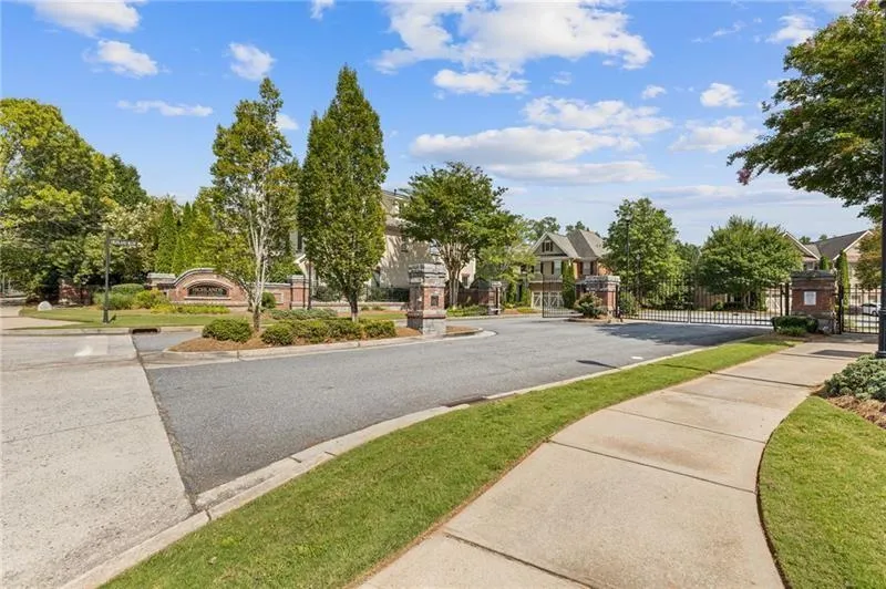 Viw of one of the 2 gated entrances