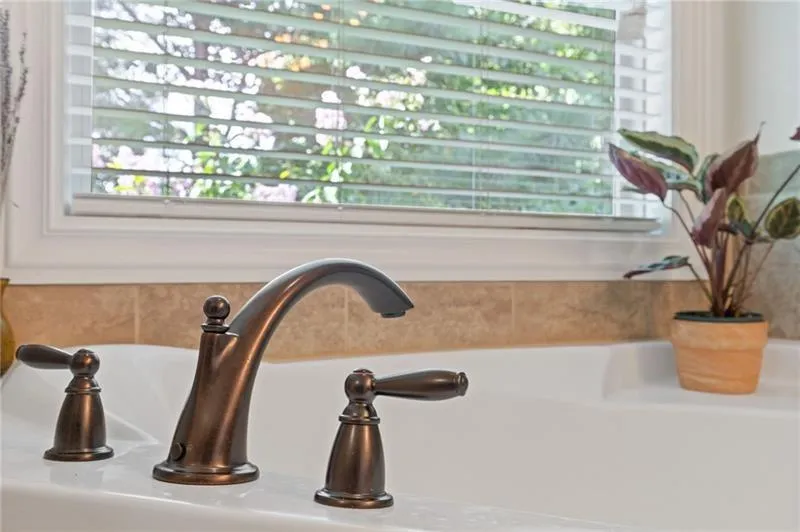 Unwind in your large soaking tub