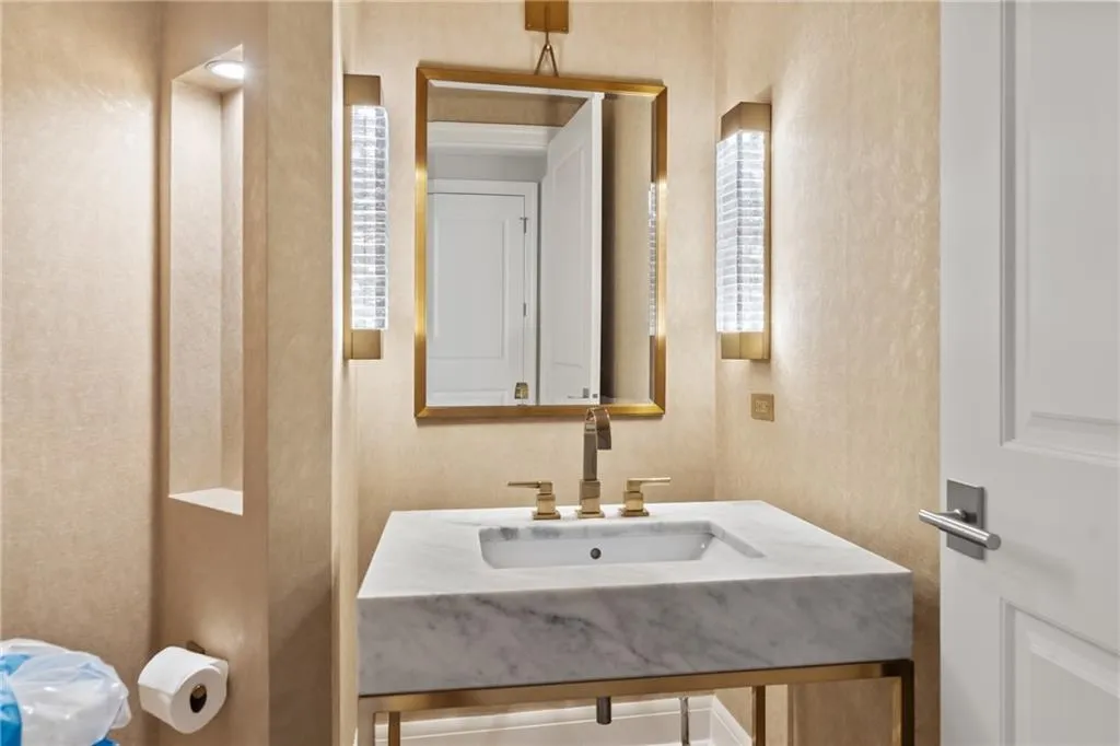 Bathroom featuring vanity