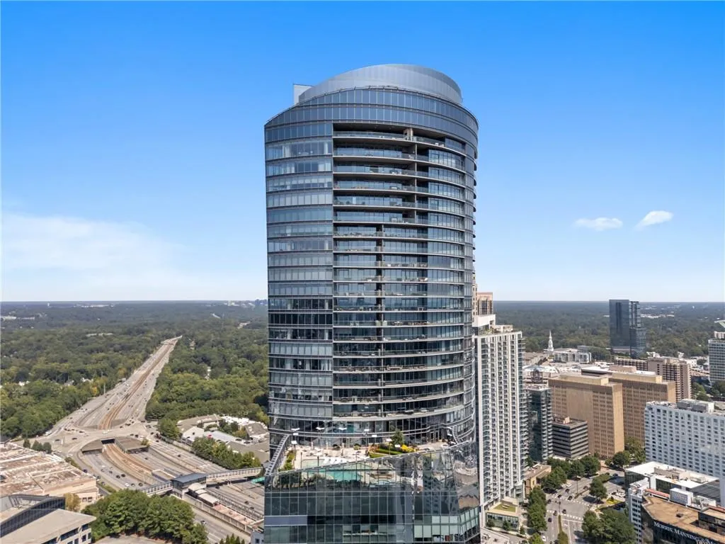 View of building exterior with a view of city