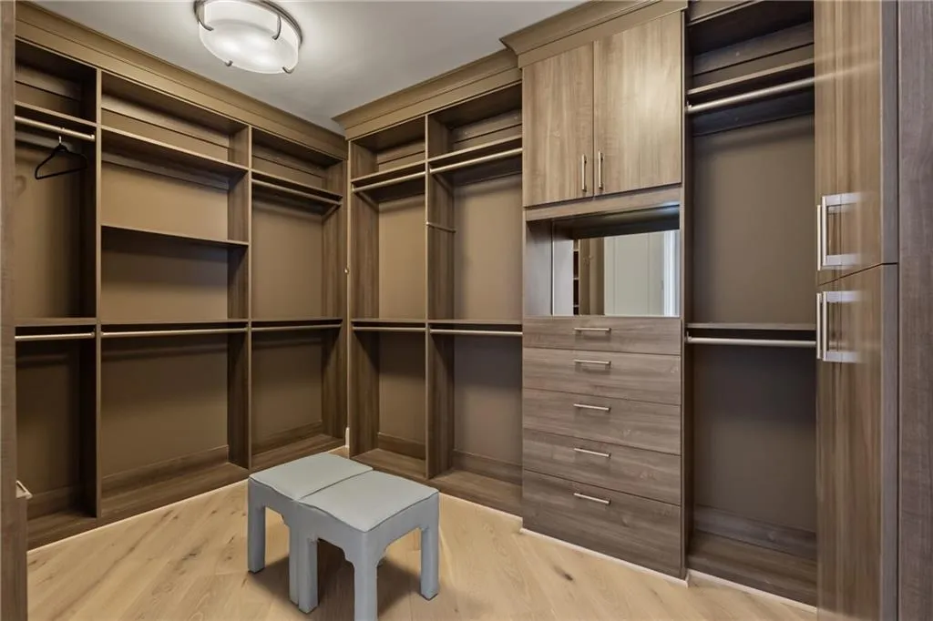 Spacious closet featuring light wood-style floors