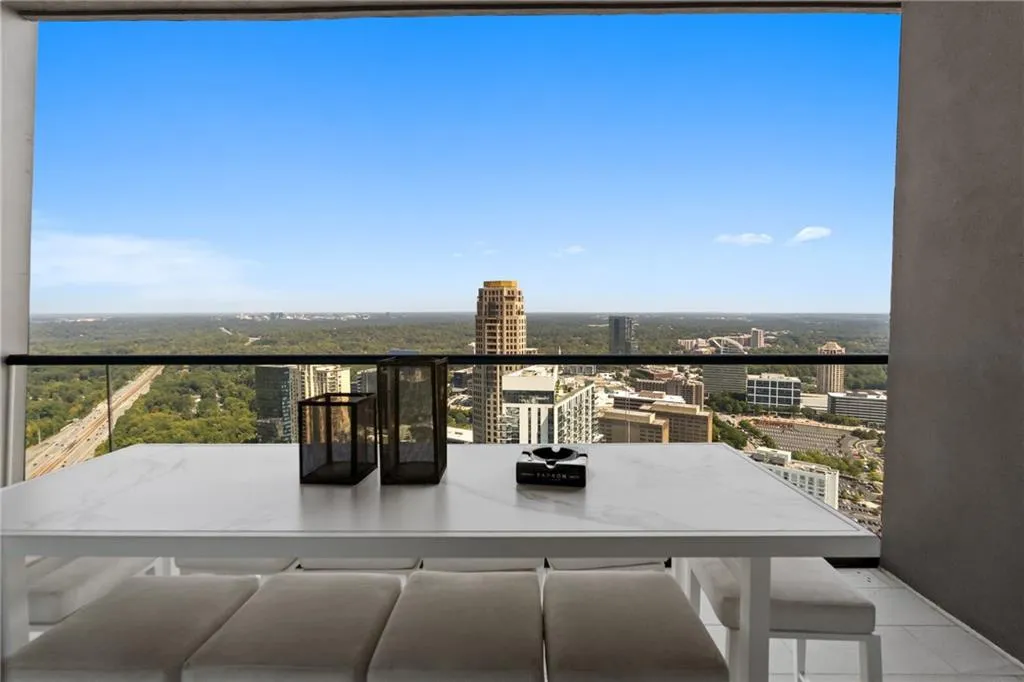 Balcony featuring a city view