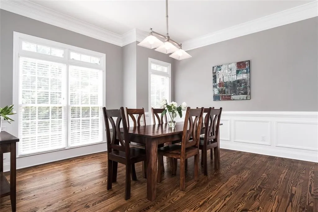 Another dining room view looking out the front window... trees, not neighbors.