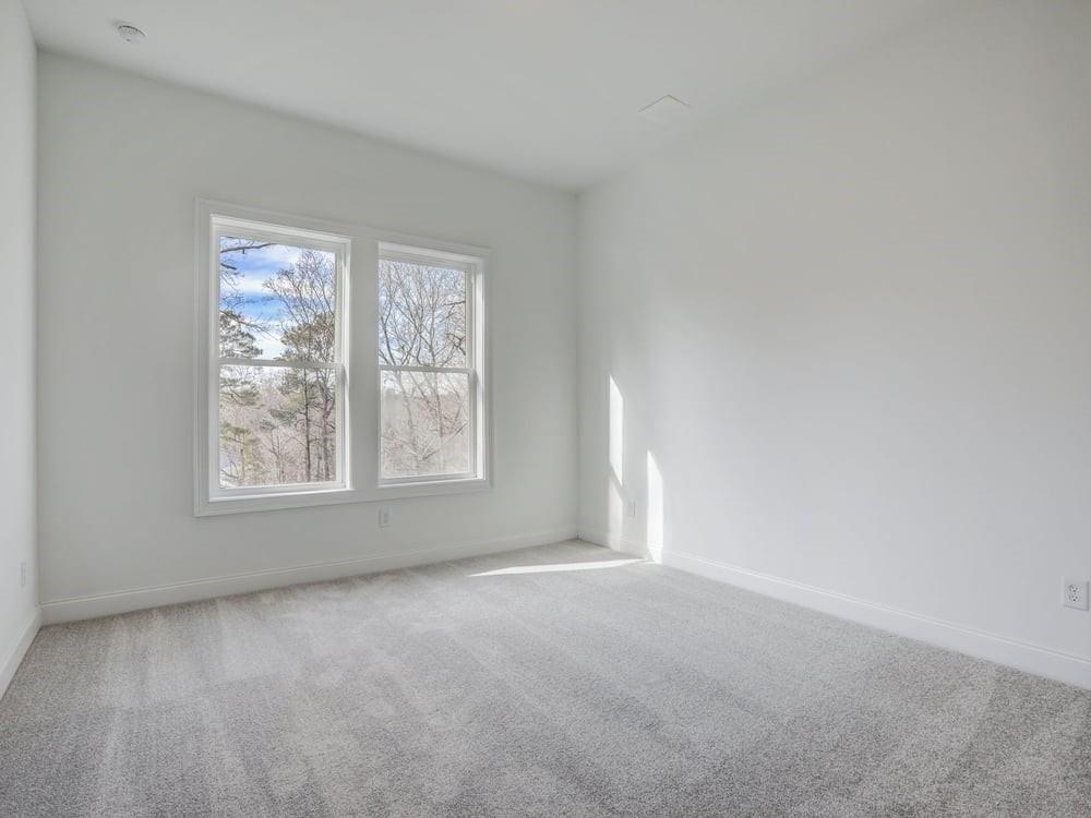 Finished Terrace Bedroom has views out to park!