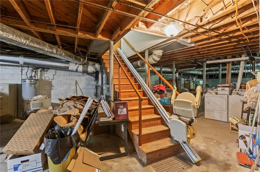 Unfinished Basement Stubbed for a Bath