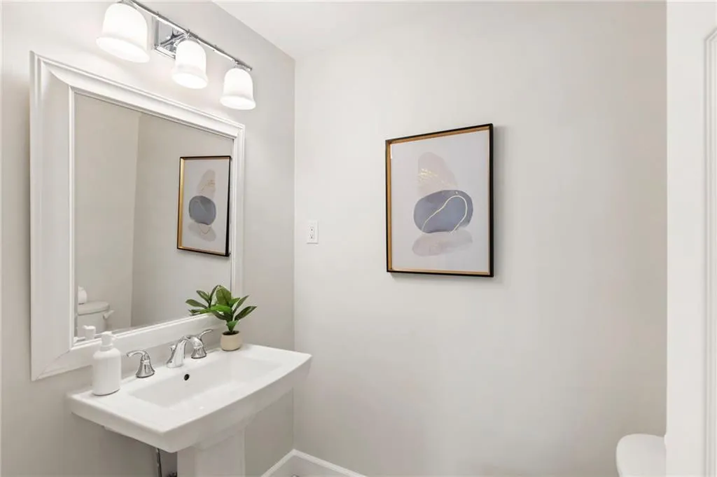 Half bath on main level, conveniently located off of living room