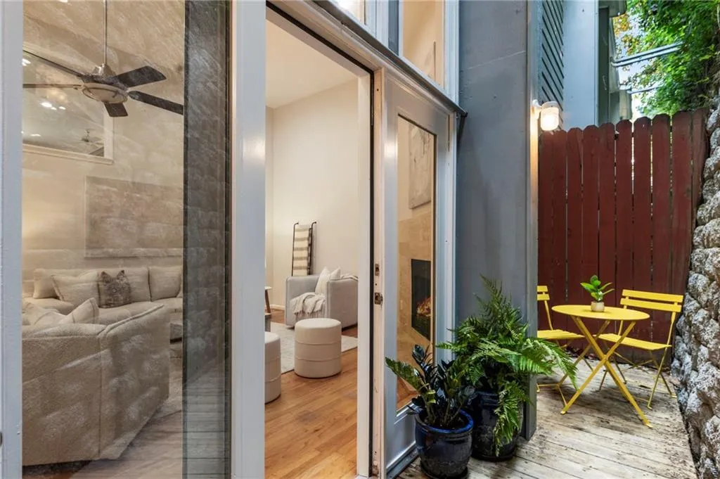 Patio located off of living room.