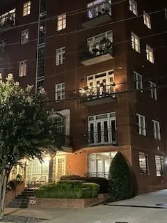 View of property at night