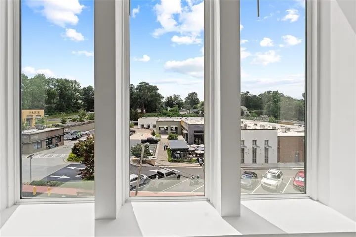 The Beacon retail shops view from the family room window