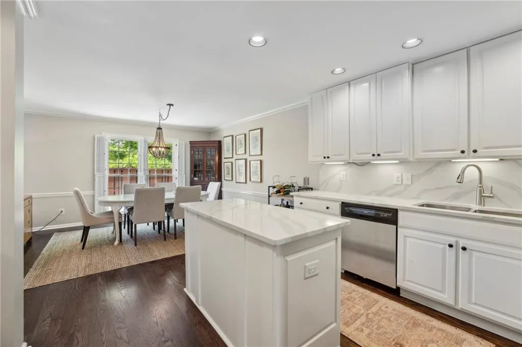 Kitchen opens to Dining room