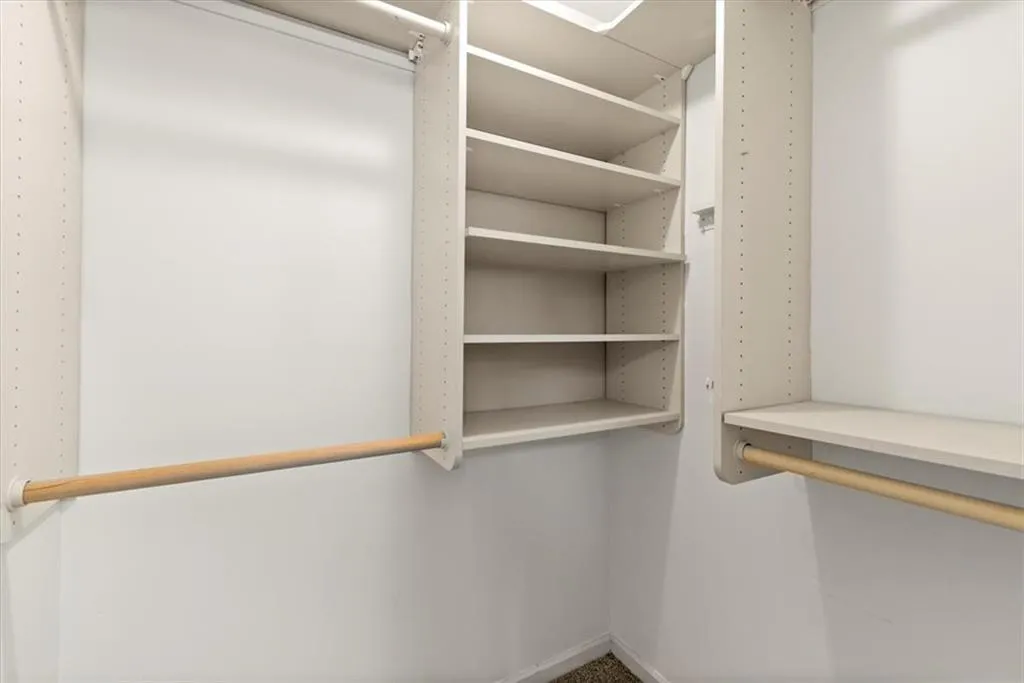 View of walk in closet