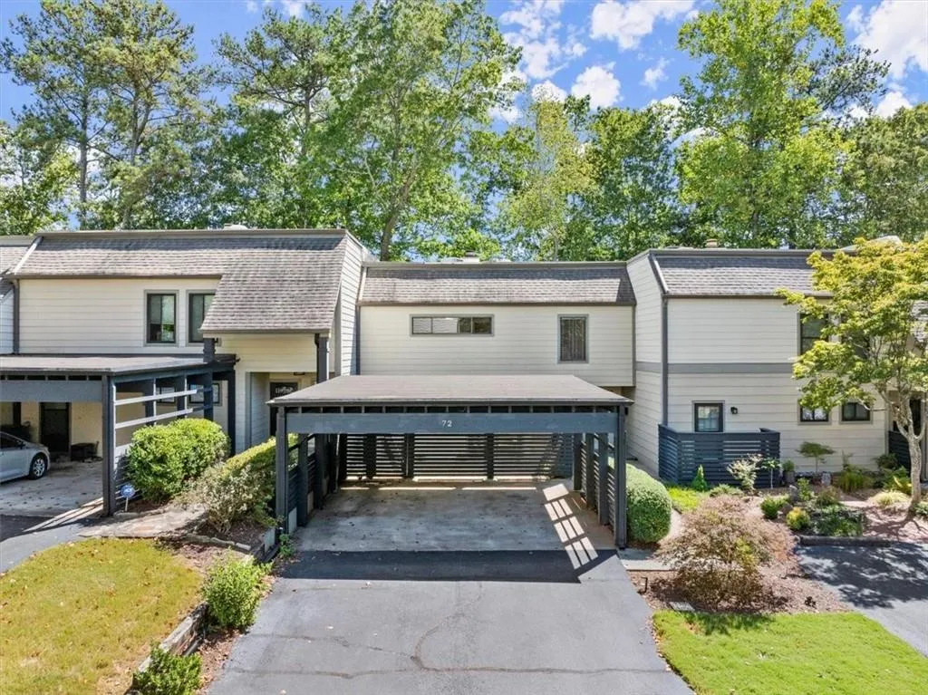 View of front with private carport