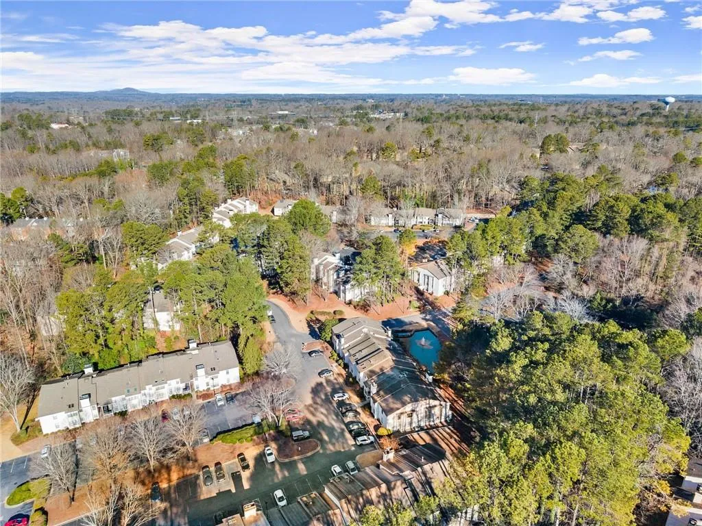 Birds eye view of property