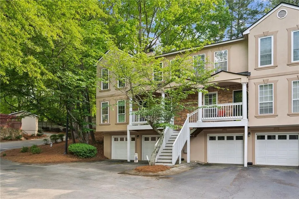 Multi unit property featuring a garage