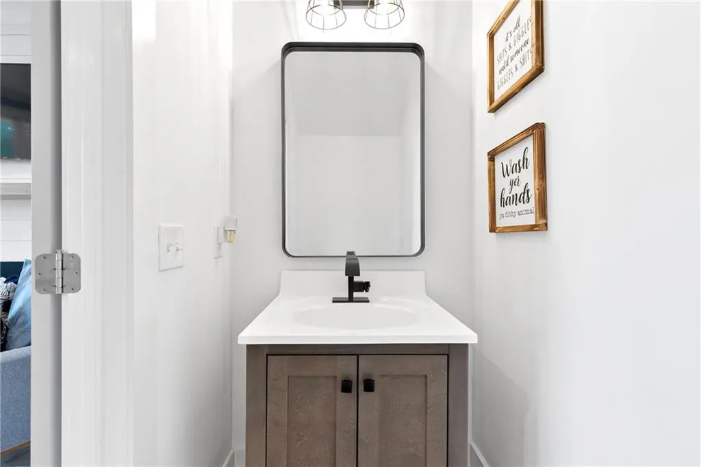 lower level half bath