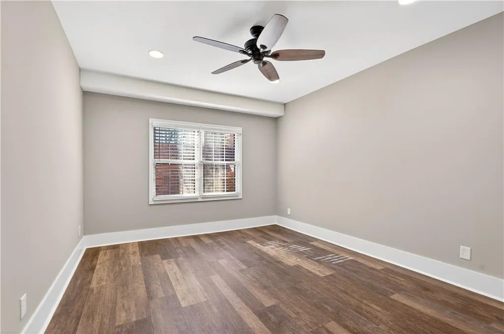 Basement bedroom with closet