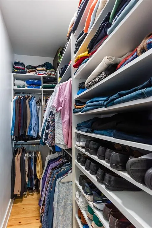 Walk in closet in the third bedroom.