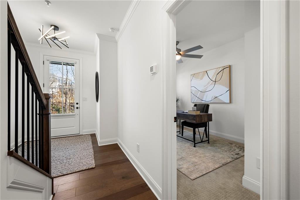 Front Entry and view into 3rd bedroom on Garage Level.