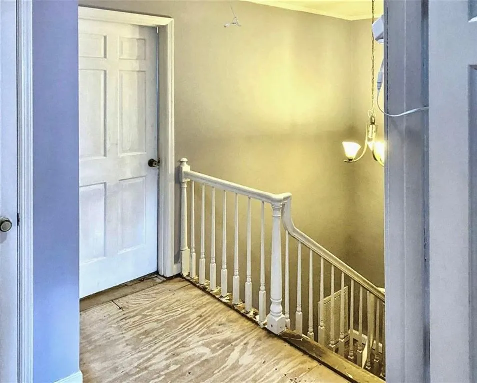 Stairs with wood finished floors