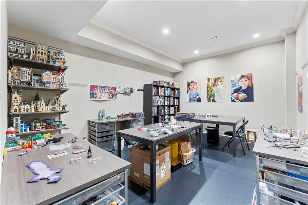 Bonus room on the terrace level is perfect for hobbies or crafts.
