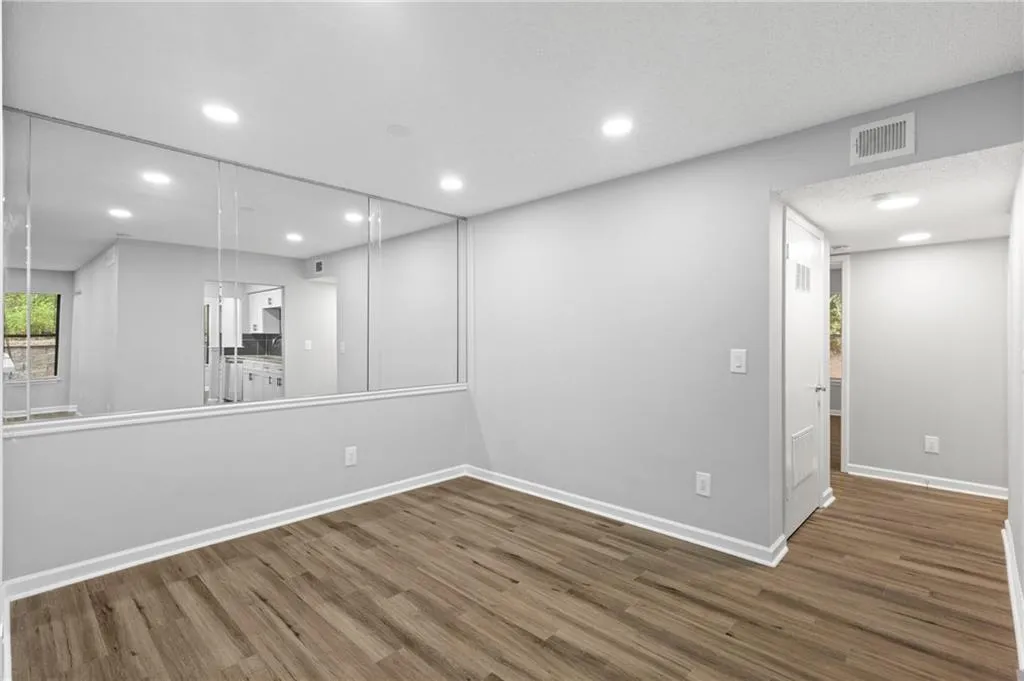 View from dining to bedrooms.