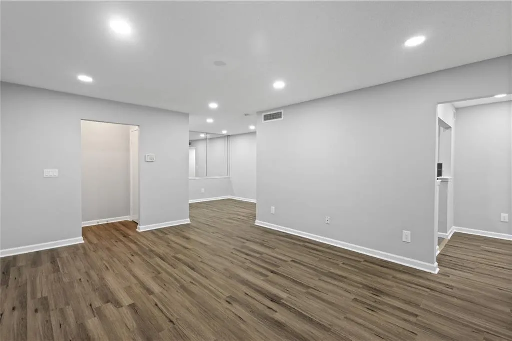 View from living room to dining room