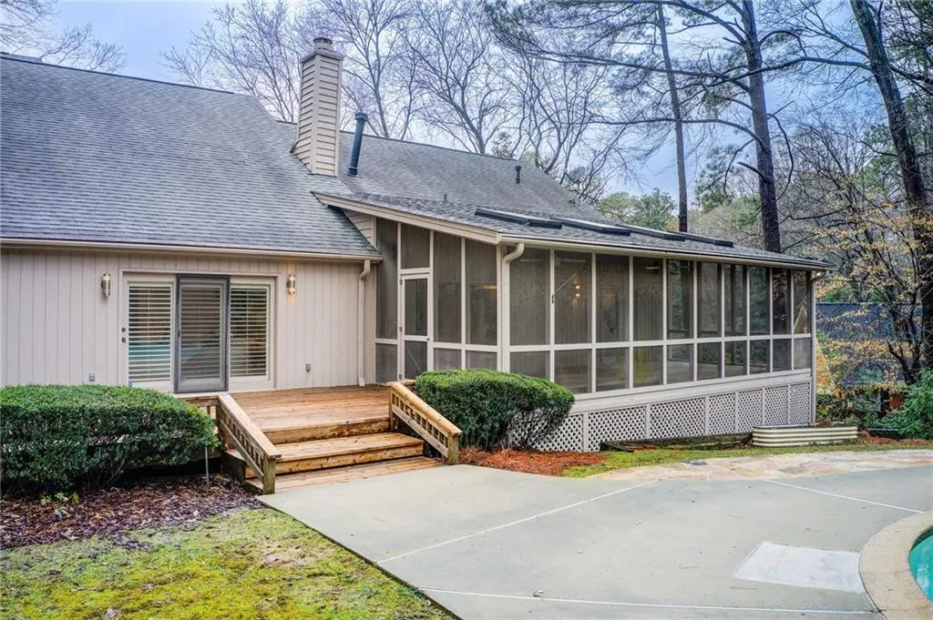 Just outside your pool