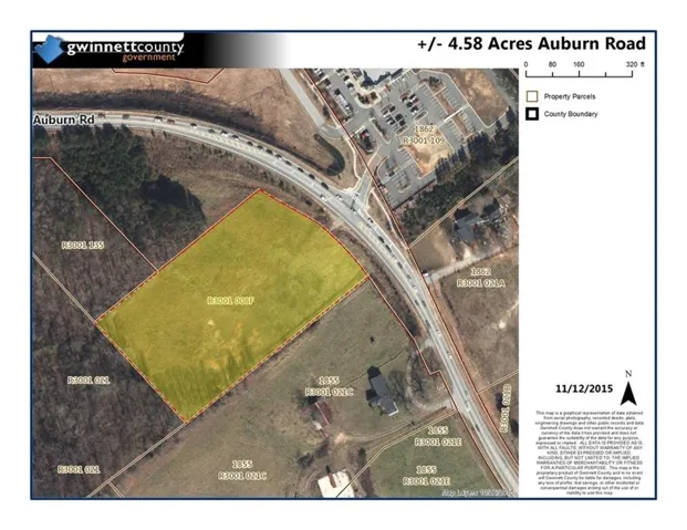 Aerial overview of property's location with property boundaries highlighted