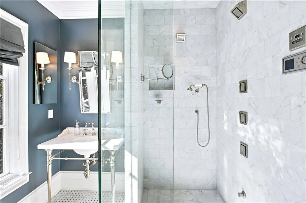 Steam shower and heated floors