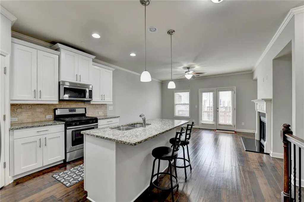 Kitchen Opens to Living Area