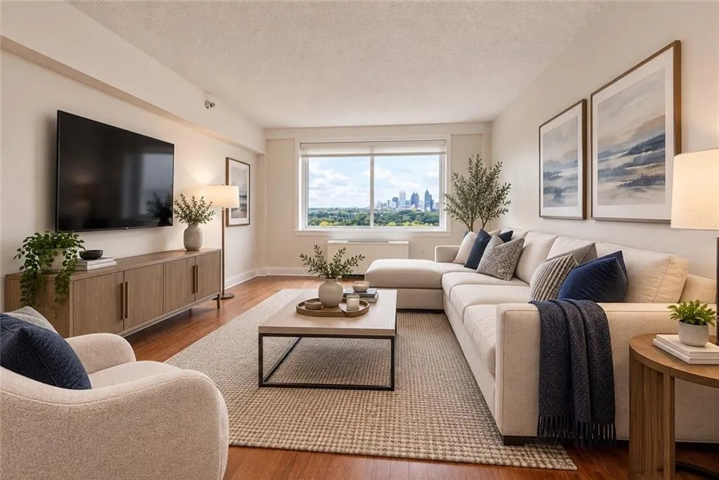 Virtually Staged Living Room