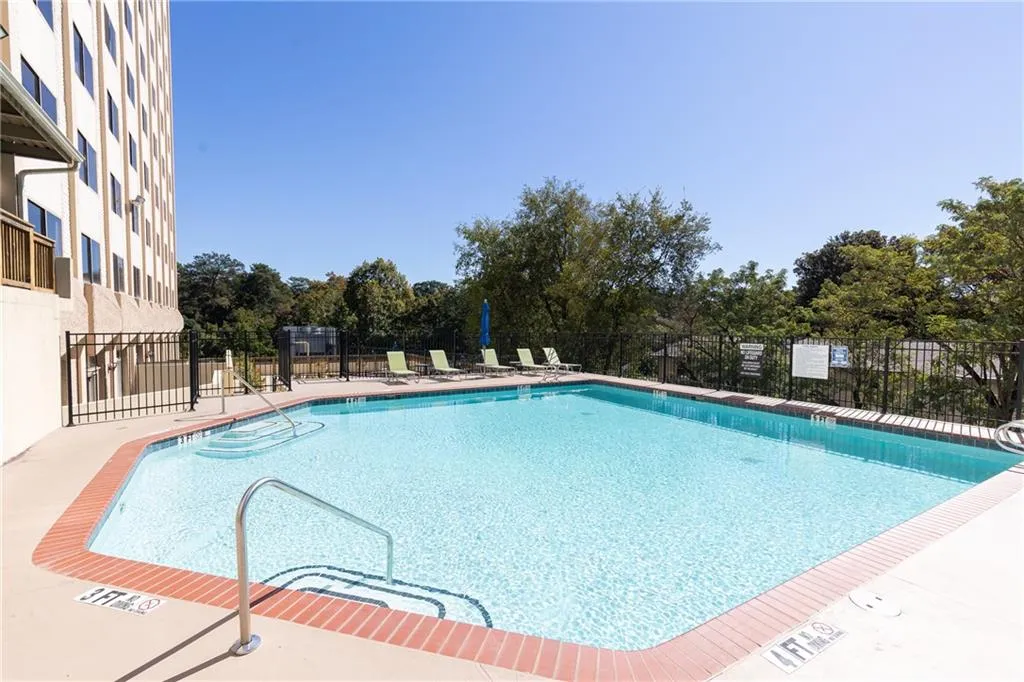 Community swimming pool offers a refreshing retreat on warm Atlanta days.