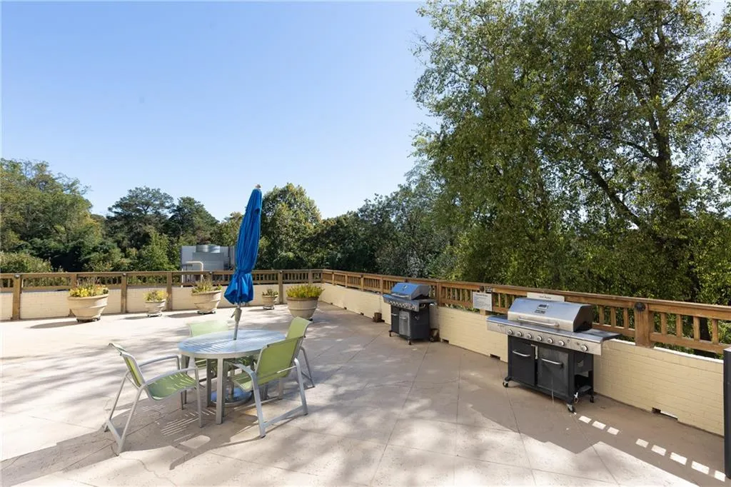 Additional outdoor gathering space with seating and open-air views.
