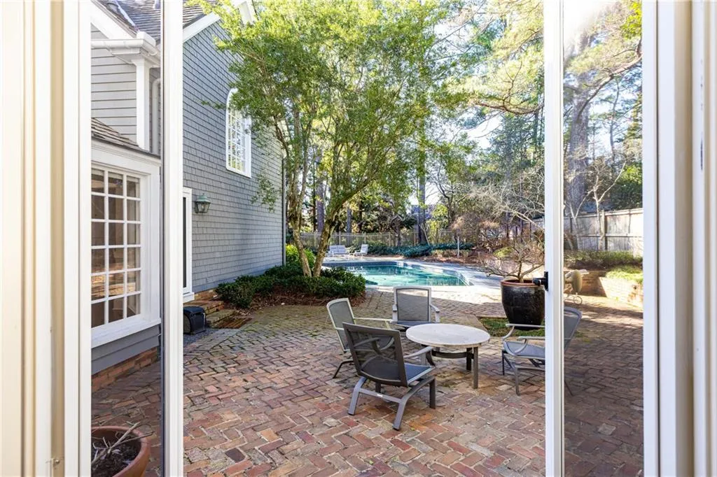 Walk out patio/pool