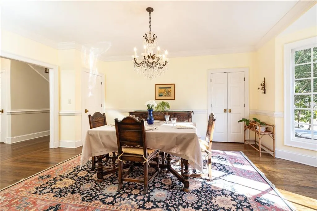 Silver closet in dining room