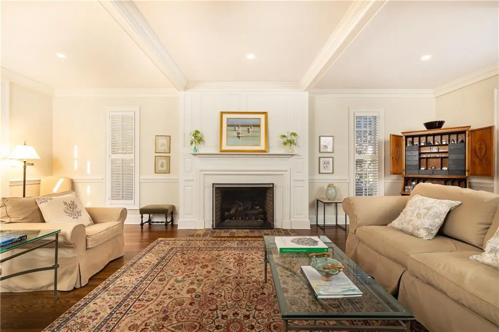 Living Room Masonry Fireplace