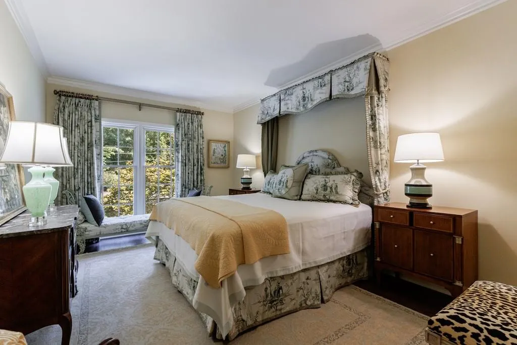 One of two upstairs guest rooms- each guest bedroom has its own private bathroom
