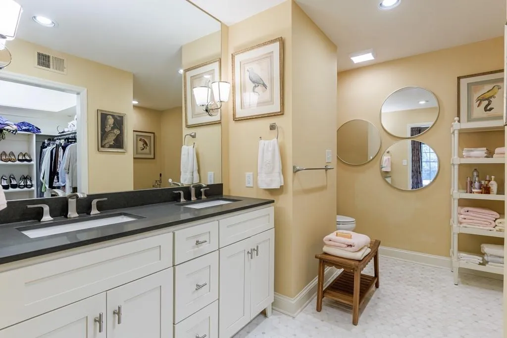 2nd view of primary bath- not shown is the walk-in closet