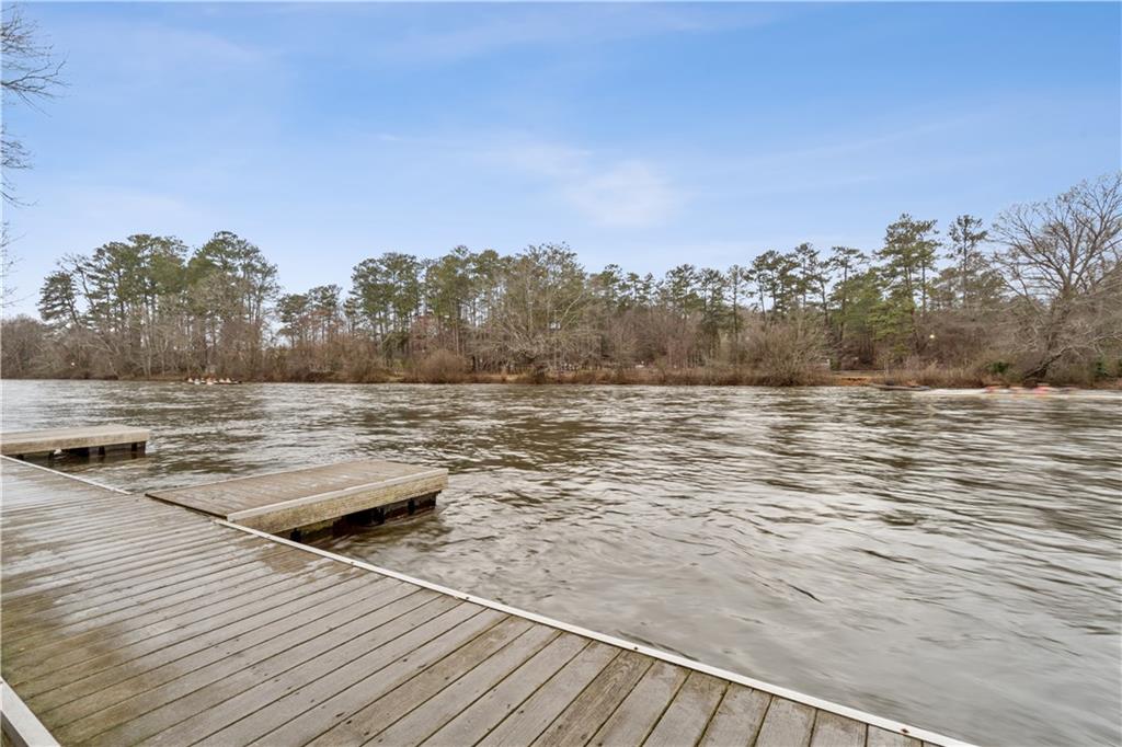 Dock area with a water view, access to Chattahoochee River