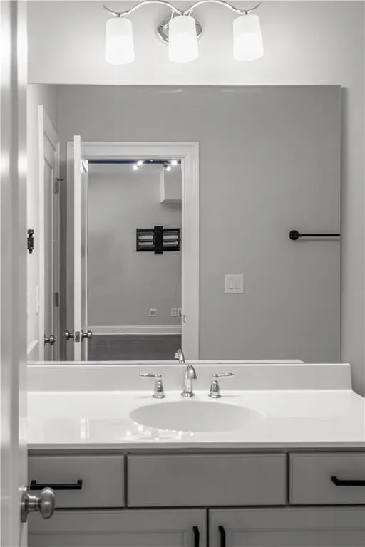 Bathroom featuring vanity