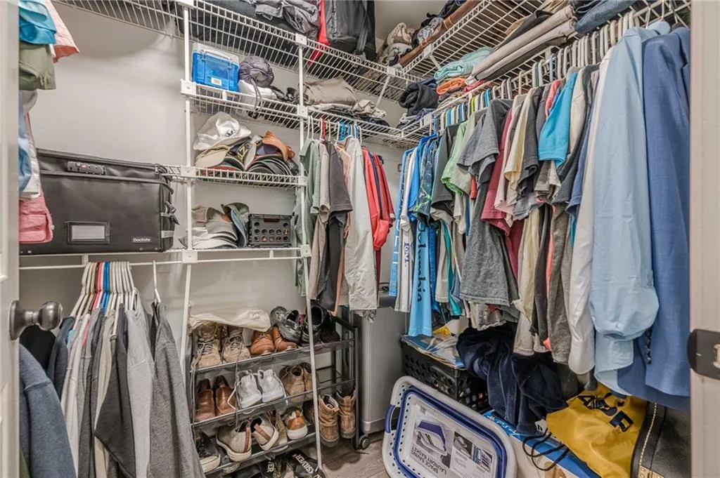 View of walk in closet