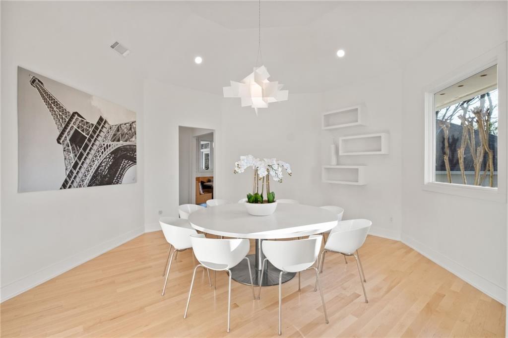 Separate dining area