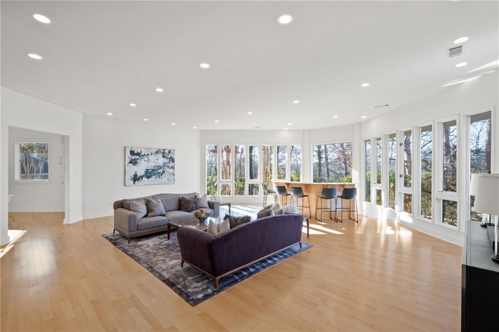 Living room with expansive windows