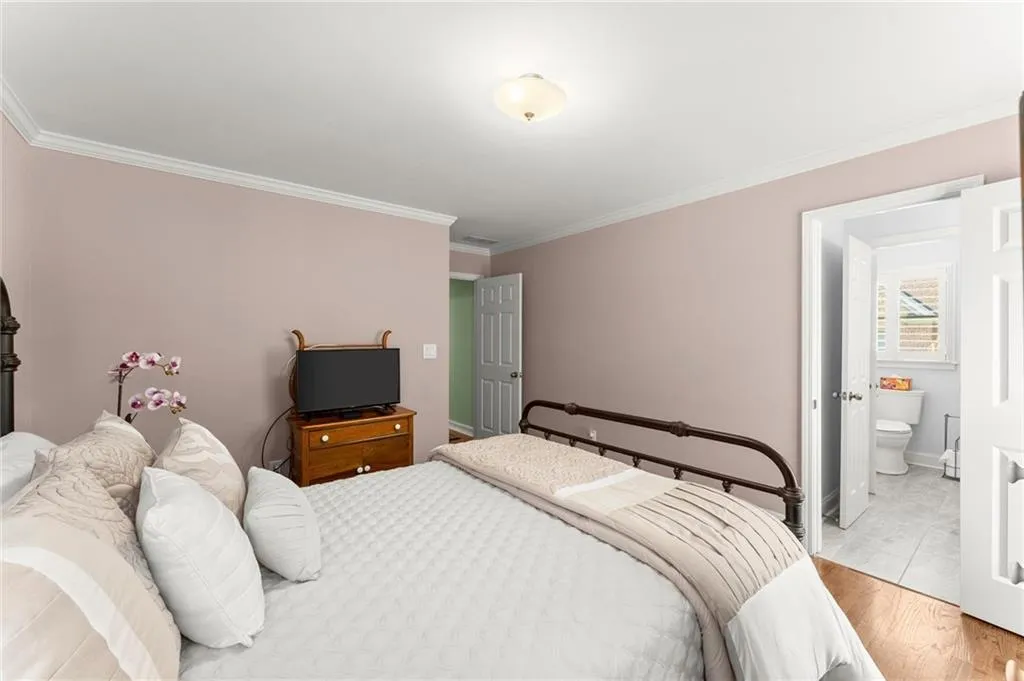 One of two secondary bedrooms upstairs